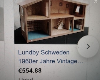 Lundby Sweden 1960s Vintage Dollhouse Mid-century Modern Designer