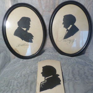 Marta Sachse Schubert 1890 - ? Paper cuttings Beethoven Mozart around 1910 signed As a bundle consisting of 2 works! Shipping 5 Euro