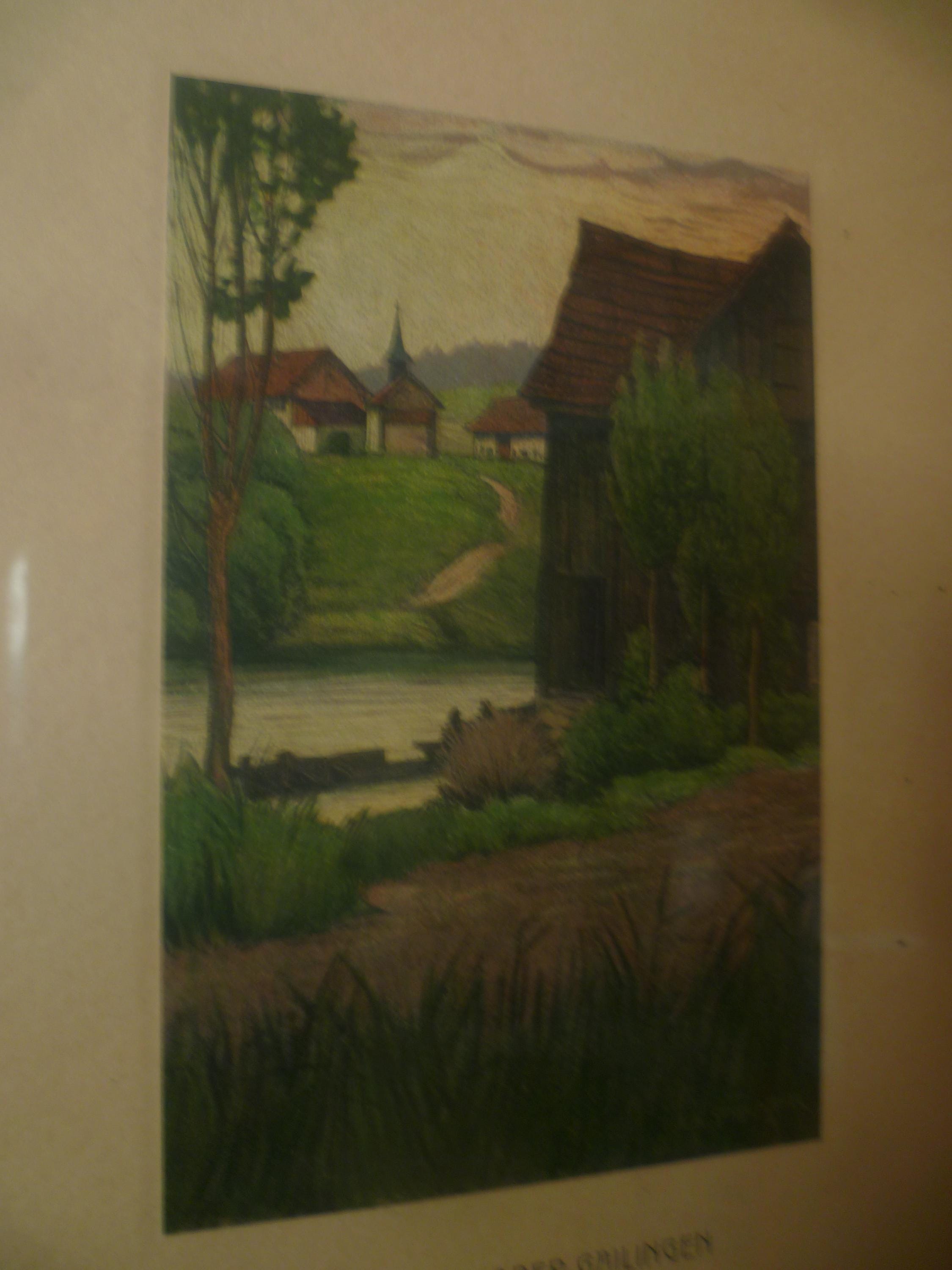 Ernst Emil Schlatter 1883-1955 - a graphic artist and painter"View of Ober-Gailingen