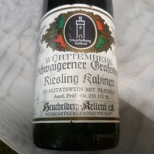 Schwaigener Grafenberg Riesling Kabinett Q Wein +Prädikat 1990 I have WhatsApp and Skype This is absolute madness in the glass