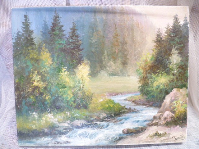 油絵　カルパティア山脈 支援のため、この絵を販売する。 こちらの油絵: カルパティア山脈の風景と小川 GOLIK IVAN IVANOVICH