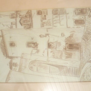 Silva Artist XX “Resende Rio de Janeiro alley with rich architecture” colored pencil drawing
