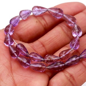 Amethyst Faceted Straight Drill Drop Beads| Amethyst Gemstone beads , Amethyst Drop Briolette ,Amethyst Tear Drop Beads, Wholesale Beads.