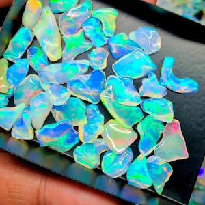 Ethiopian Opal Rough Opal loose gemstone Raw Multi Fire Opal raw Ethiopian opal Crystal Gemstone Rough Wholesale  Opal Raw  6x8 - 10 x20 MM