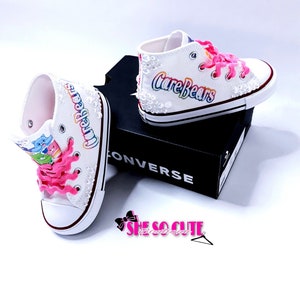 Custom Bear Converse, Kids Custom Shoes, Bear Theme Birthday, Personalized Converse, Baby Birthday Shoe