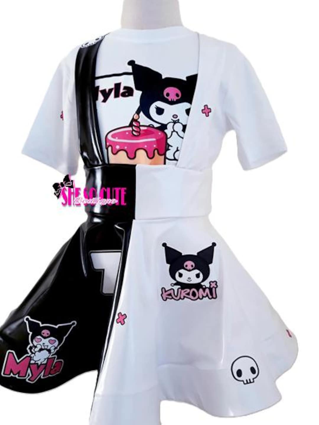KUROMI LOGO CHAIN BELT SKIRT main image 1