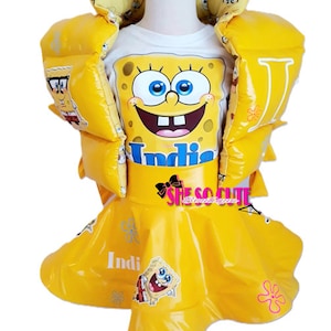 spongebob birthday dress Custom SpongeBob birthday outfit and shoes