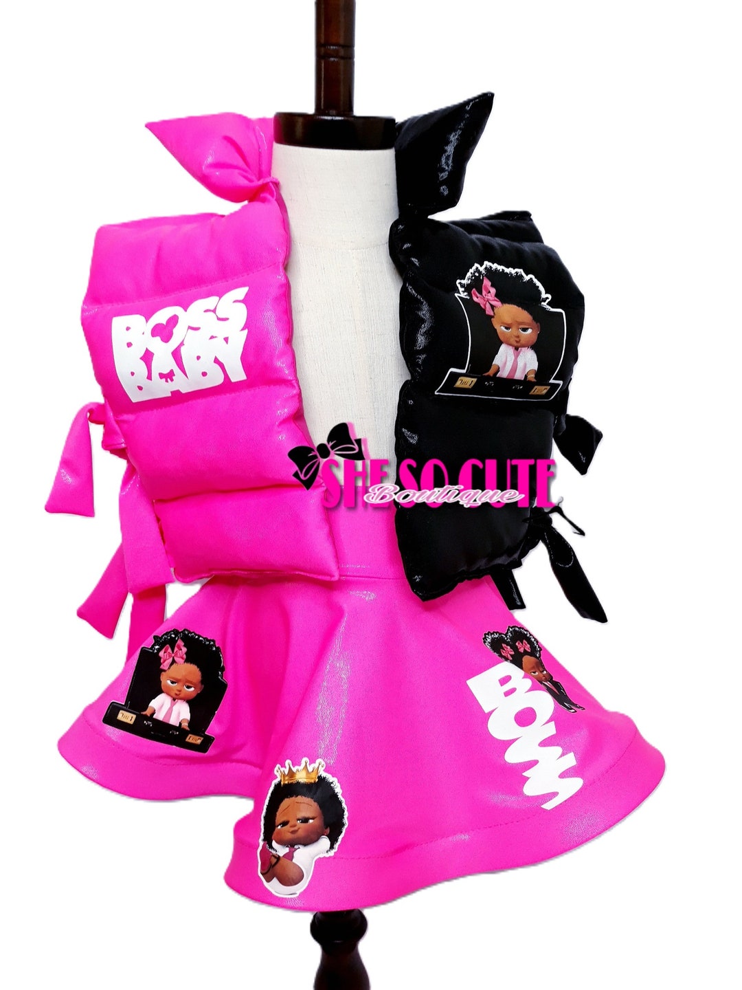 Boss Puffer Set, ANY THEME, Any Color, Girl Birthday Outfit, Girl ...