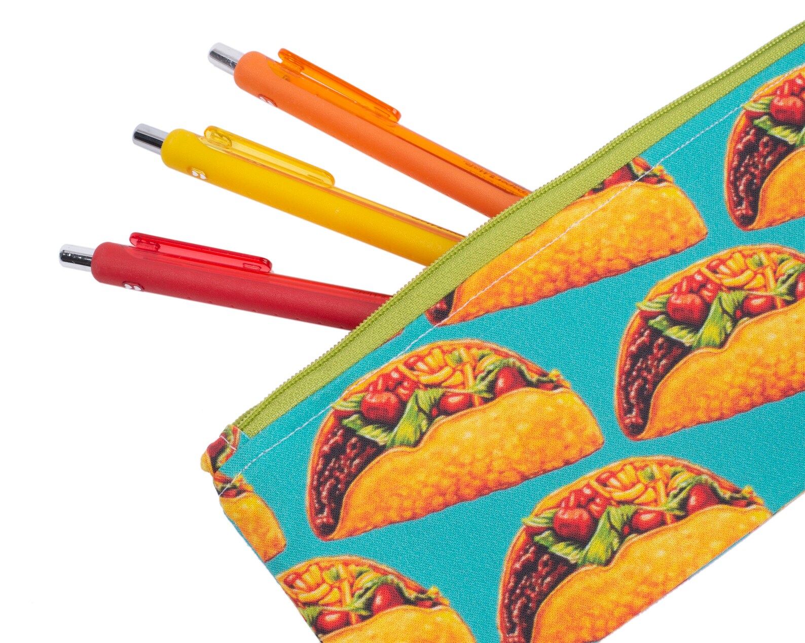 Taco pencil pouch / zippered bag / pencil bag / travel bag / Etsy