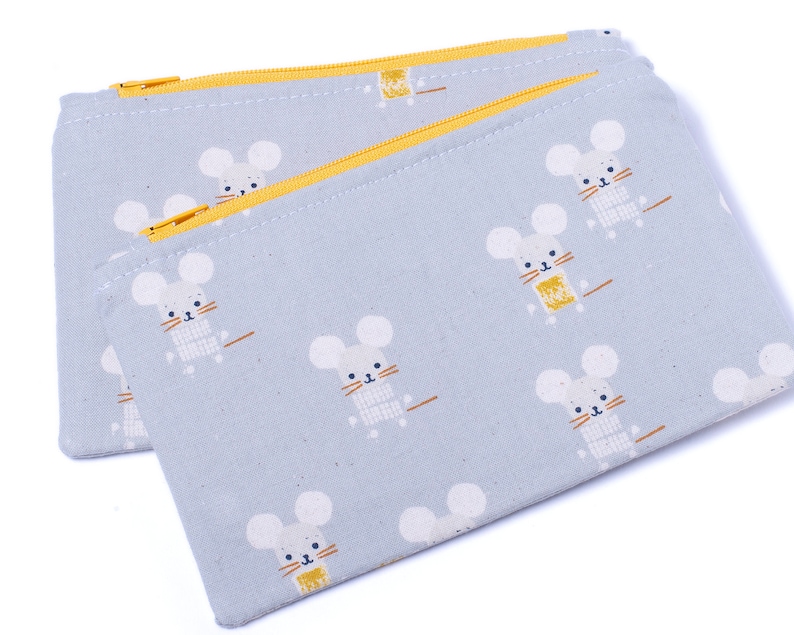 mouse zipper pouch zippered bag makeup bag mouse zipper bag zippered pouch quirky zipper pouch gifts for animal lovers
