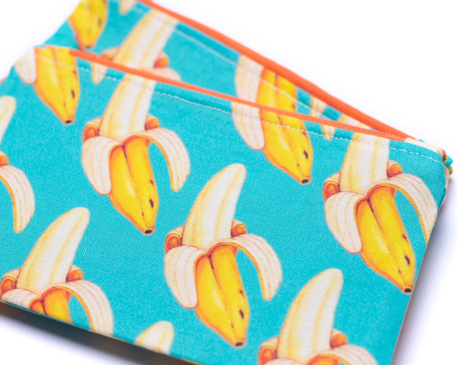 Banana Zipper Pouch / Zippered Bag / Makeup Bag / Travel Bag / Etsy