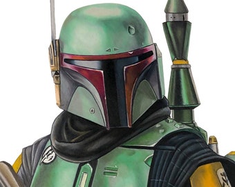 The Book of Boba Fett- Colored Pencil PRINT