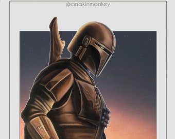 Mandalorian Colored Pencil/Digital
