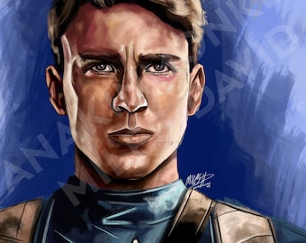 The First Avenger - Digital Sketch Painting PRINT