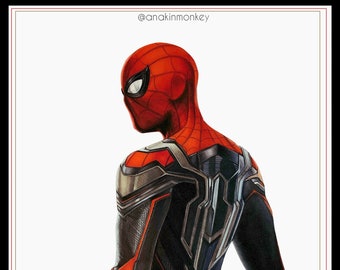 Spider-Man No way home. Colored pencil PRINT