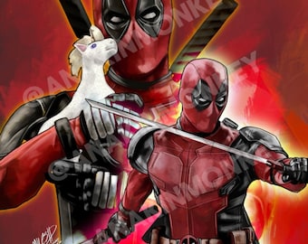 Deadpool and Wolverine Digital Sketch portraits