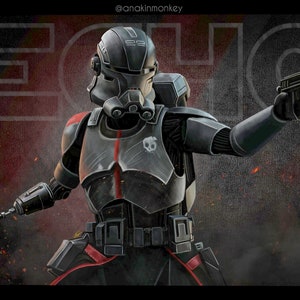 Bad Batch ECHO Digital Painting Print