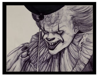 Pennywise Ballpoint Pen Drawing PRINT
