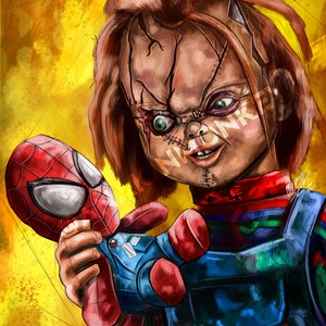 Chucky Digital Sketch Painting PRINT