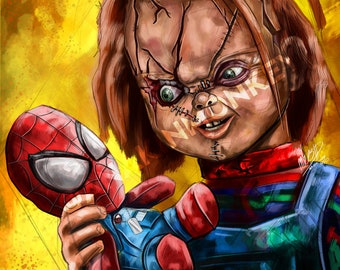 Chucky Digital Sketch Painting PRINT