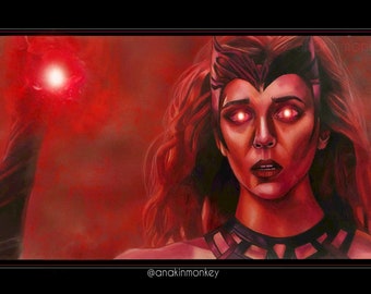 The Scarlet Witch - Colored Pencil/Airbrush Drawing