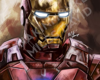 The Iron Man - Digital Sketch Painting PRINT