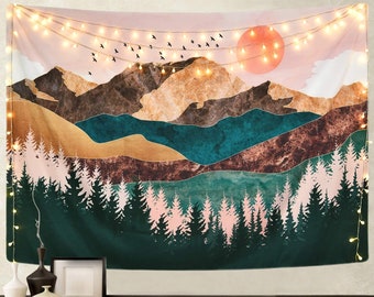 Mountain Tapestry Etsy