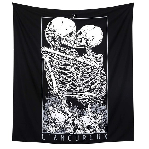 pix The Lovers Skeleton Tapestry l amoureux skeleton lover tapestry