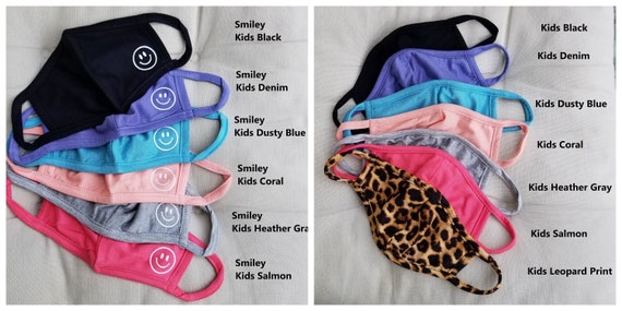 KIDS MASK Washable Stretch Cotton-Lined Face Mask, Double Layer &  Filter Pocket, Great Fit, Made in USA, Fast Shipping