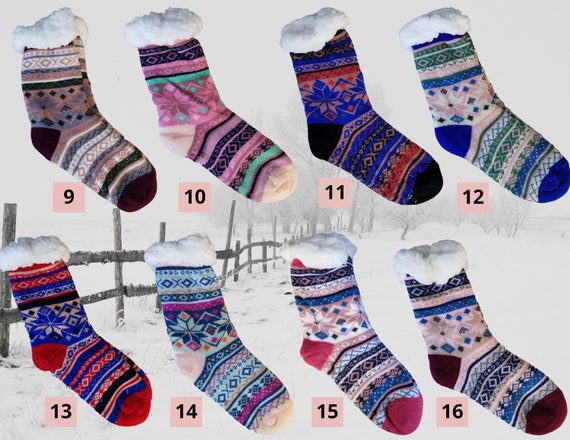 ZYZX Perro Patrón Zapatillas Calcetines De Mujer Antideslizantes Suave