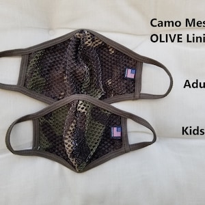 MESH MASKS Cotton-Lined or Unlined Face Mask, Double Layer, Made in U.S.A., Fast Shipping image 7