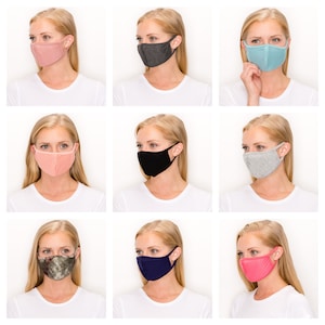 COMFORT MASKS, Filter Pocket, Great Fit, Washable Stretch Cotton-Lined Face Mask, Double Layer, Made in USA