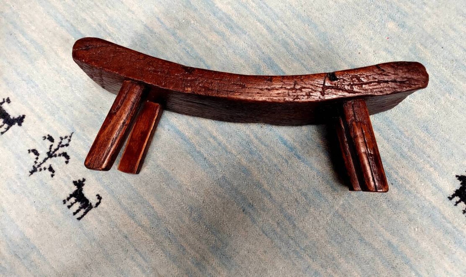 Antique 1800'S Japanese Handcrafted wood headrest Geisha Etsy