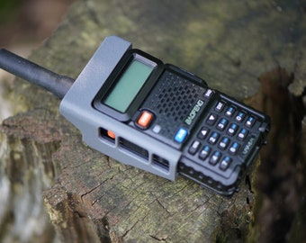 Baofeng UV-5R / BF-F9  - Grey - Exoskeleton Cage - Textured - Switch And Button Protector