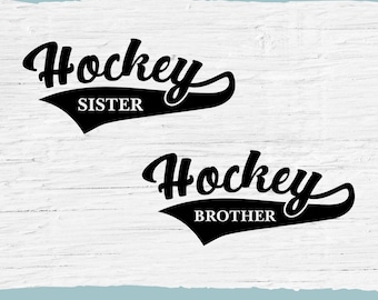 Hockey Brother/Sister SVG: Matching Sibling T-Shirt Design (Digital Download)