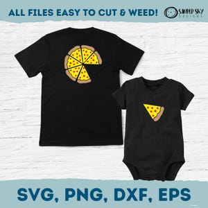 Pizza bijpassende papa en baby romper SVG, babyshower cadeau, pizza SVG, grappige bijpassende tshirts, Vaderdag, Cricut gesneden bestand, digitale download