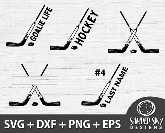 Goalie Hockey Stick Bundle Hockey Cut File Goalie Hockey | Etsy