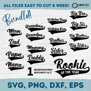 Rookie of the Year SVG, Matching Family Tshirts, First Birthday Outfit, Baseball Theme, Digital Download, PNG, DXF