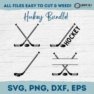 Hockey SVG, Hockey Stick SVG Bundle, Ice Hockey Cut File, Hockey Equipment, Hockey Coach Clipart