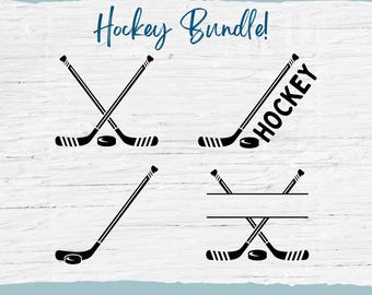 Hockey Stick SVG Bundle: Hockey Equipment Clipart (Digital Download)