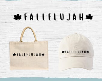 Fallelujah Fall Leaves SVG PNG: Autumn Shirt Clipart (Digital Download)