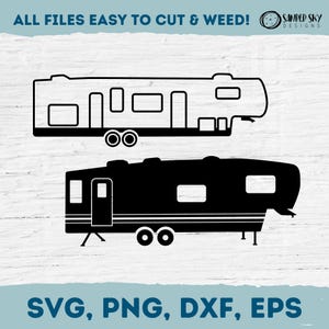 5th Wheel Camper SVG, Camping Decal, Camper Clipart, 5th Wheel Clipart, DIY Camping Mat, Digital Download