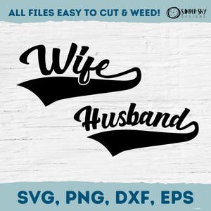 Conjunto de clipart para download digital para marido e mulher - designs SVG correspondentes