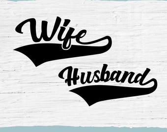 Digital Download Clipart Set for Husband & Wife - Matching SVG Designs