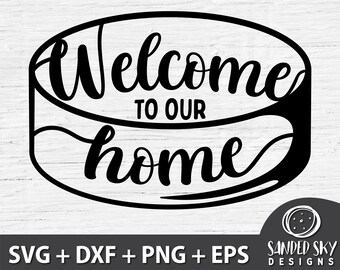 Hockey SVG, Hockey Sign, Hockey House Sign, Cute Hockey Home Sign, Cricut Cut File, Digital Download, Silhouette