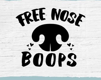 Funny Dog Nose Boops SVG: Bandana Decal, Dog Mom/Dad Gift (Digital Download)