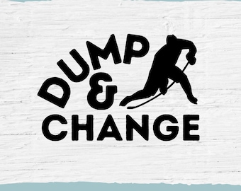 Hockey Baby Onesie SVG: Funny "Dump and Change" Design (Digital Download