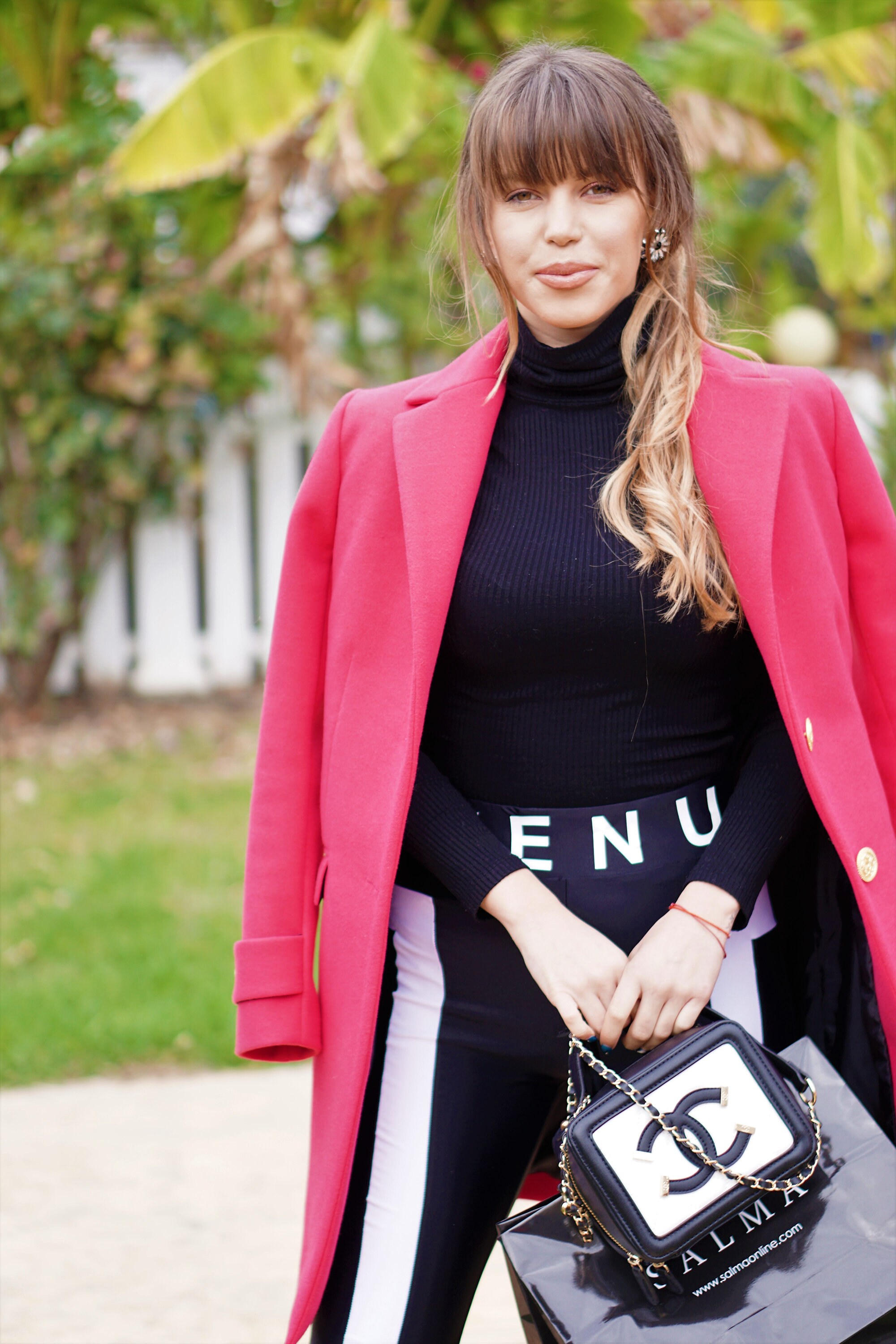 pink fall coat