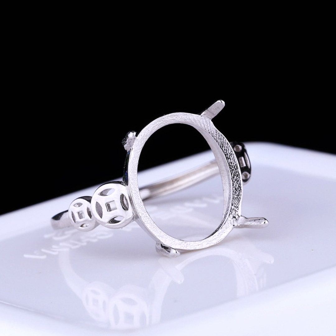 Solitario Di Smeraldo 6x4 8x6 Sterling Silver Pre-Notched - Foto 11