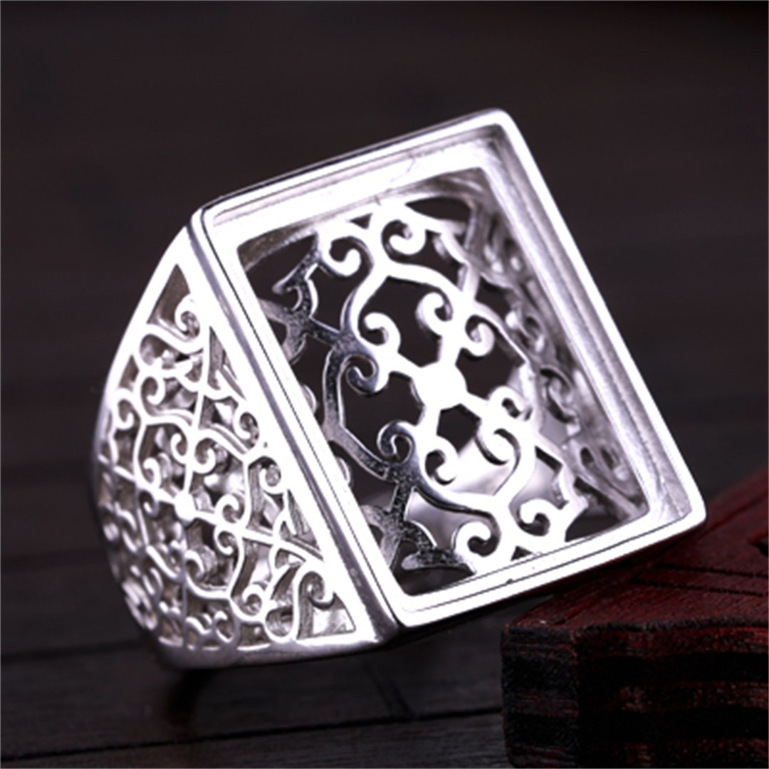 Men's Ring Blank 1315 1722 1215mm Durable Platinum Plated Rectangular